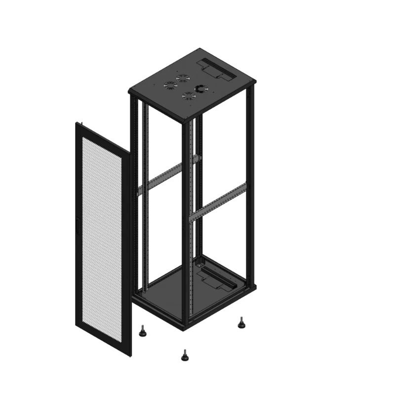 Gigamedia Vloer patchkast AV enkel PER SP EX 19" 42HE 600x800mm Zwart GGM 704268PPSSPEX