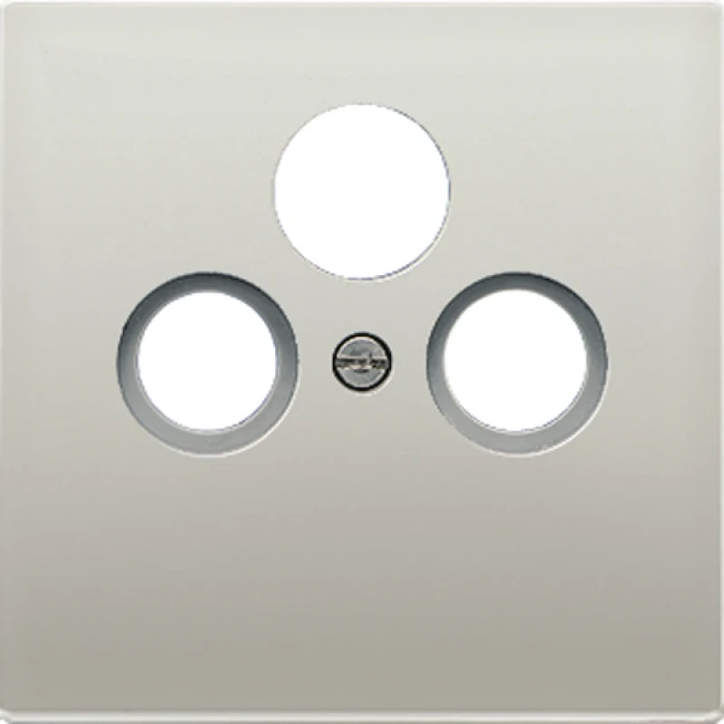 Jung LS range Centraalplaat Satelliet 1 connector MetaalZonder label RVS ES2990SAT
