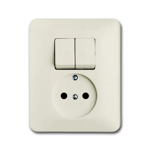 ABB Busch-Jaeger SI combinatie wandcontactdoos serie inbouw beige IP21 2CKA001611A0151