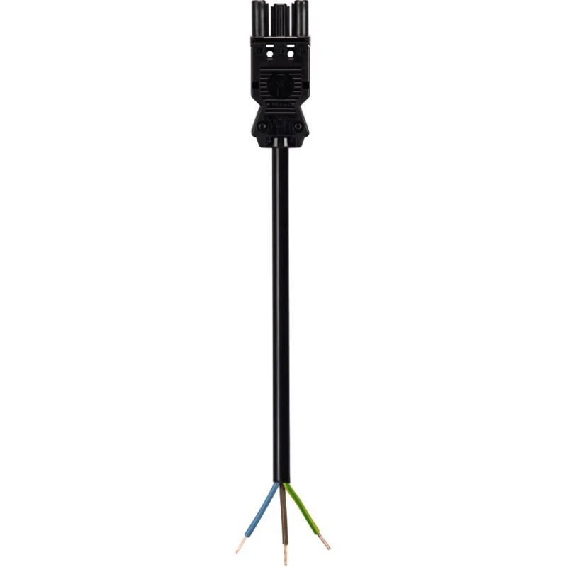 Wieland GST18I3 AANSLUITSNOER FEMALE 1,5MM² 2 METER PVC ECA 90°C ZWART