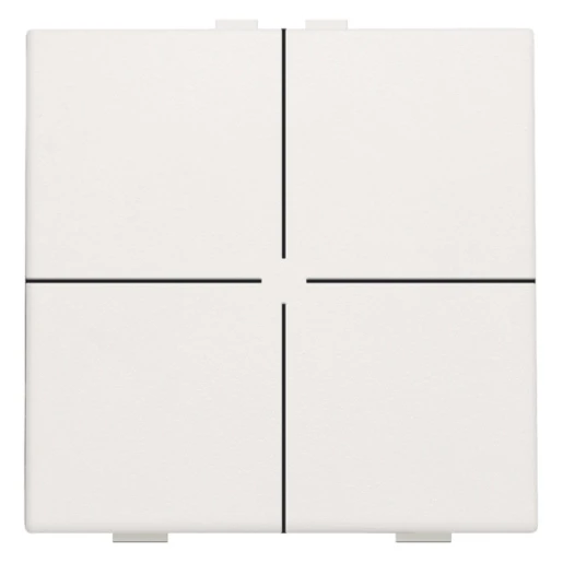 Niko Home Control Tastsensor bussysteem 4-voudig wit inbouw IP20 RAL 9010 101-51004