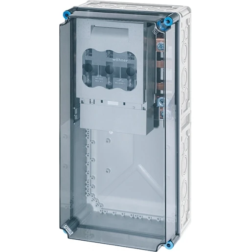 Hensel Mi Lastscheiderkast 1x250A NH1 3p op Rail 400A 5 polig BM4 300x600mm