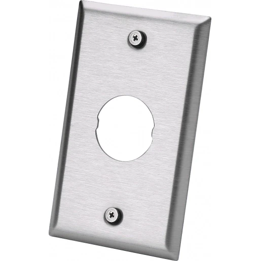 Panduit SINGLE GANG VERTICAL FACEPLATE ACCEPTS ONE INDUSTRIALNET BULKHEAD CONNECTOR OR ADAPTER