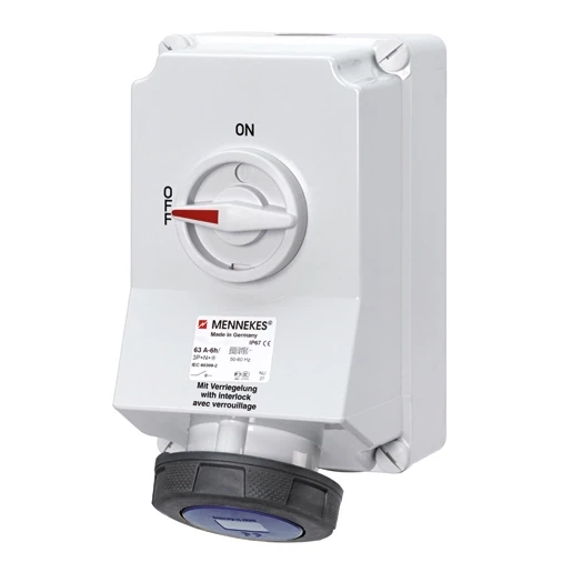 Mennekes WANDCONTACTDOOS 63A 3P 6H 230V IP67 DUO