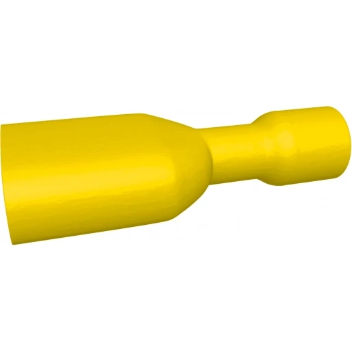 Bizline VLAKSTEKER GEISOLEERD VROUWELIJK GEEL 4-6MM2 6.3X0.8
