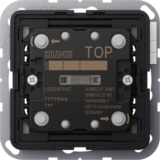 Jung CD range Taster standaard KNX enkelvoudig inbouw IP20 LSCD10711ST