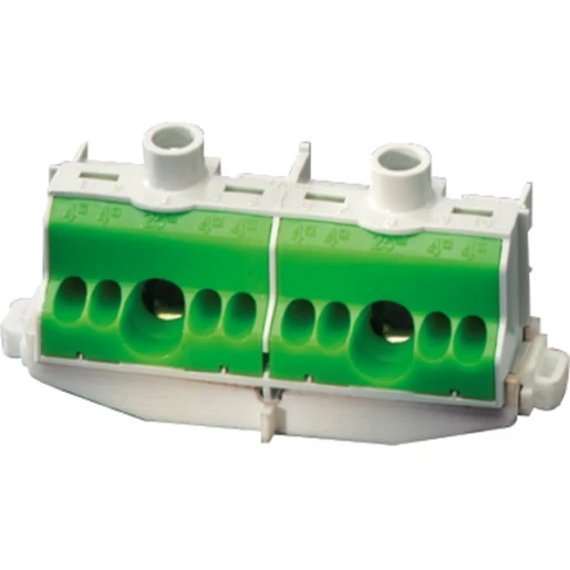 Hensel PE-Insteekklem 2x25-8x4 mm² DIN-rail Groen