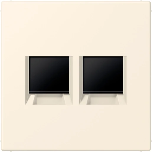 Jung LS range Afdekking centraalplaat AMP Radiall LC4320B Modular-Jack 2 connectoren Zonder label LC1969-2WE245