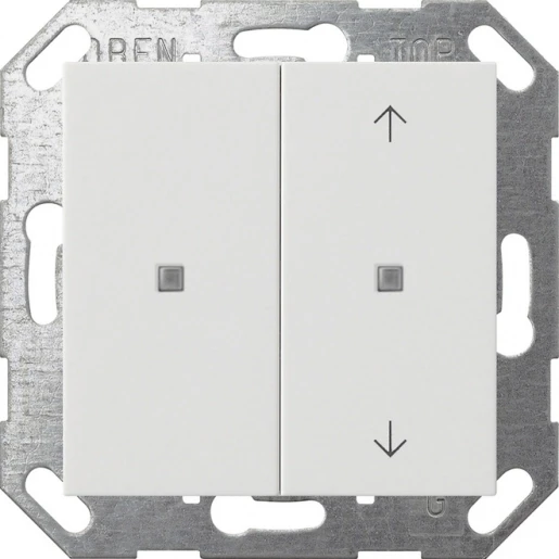 Gira KNX drukc. wip 2-v onbedrukt/pijlen System 55 z.wit