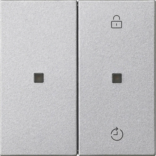 Gira System 55 draadloos bedieningselement memory enkelvoudig aluminium 549326