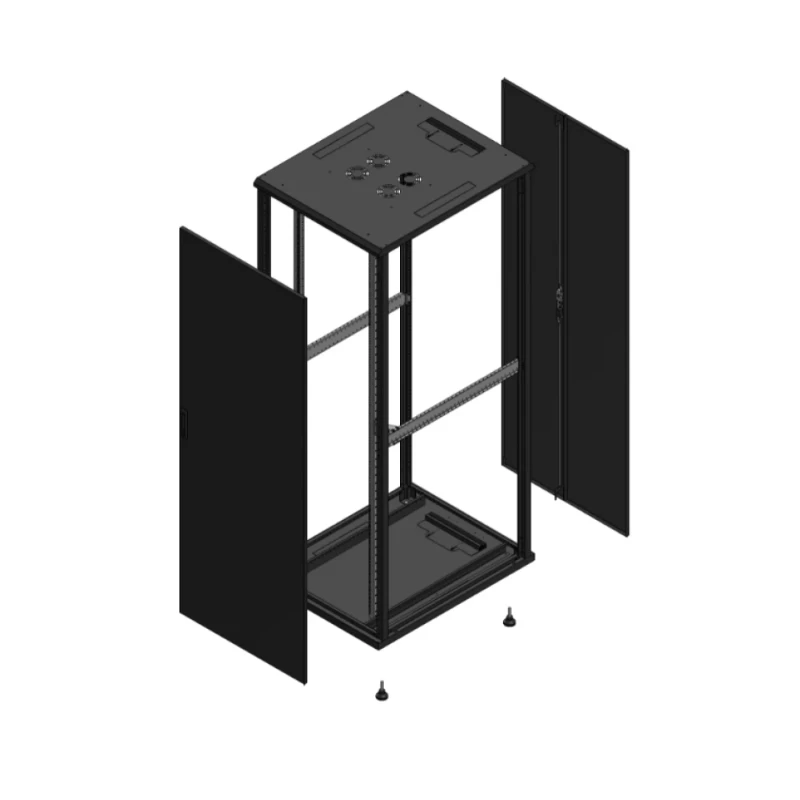 Gigamedia Vloer patchkast AV enkel TOL AR dubbel TOL EX 19" 47HE 800x1000mm Zwart GGM 7047810PTSPTDEX