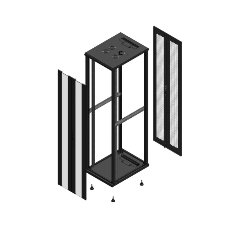 Gigamedia Vloer patchkast AV dubbel VER AR dubbel PER EX 19" 47HE 600x800mm Zwart GGM 704768PVDPPDEX