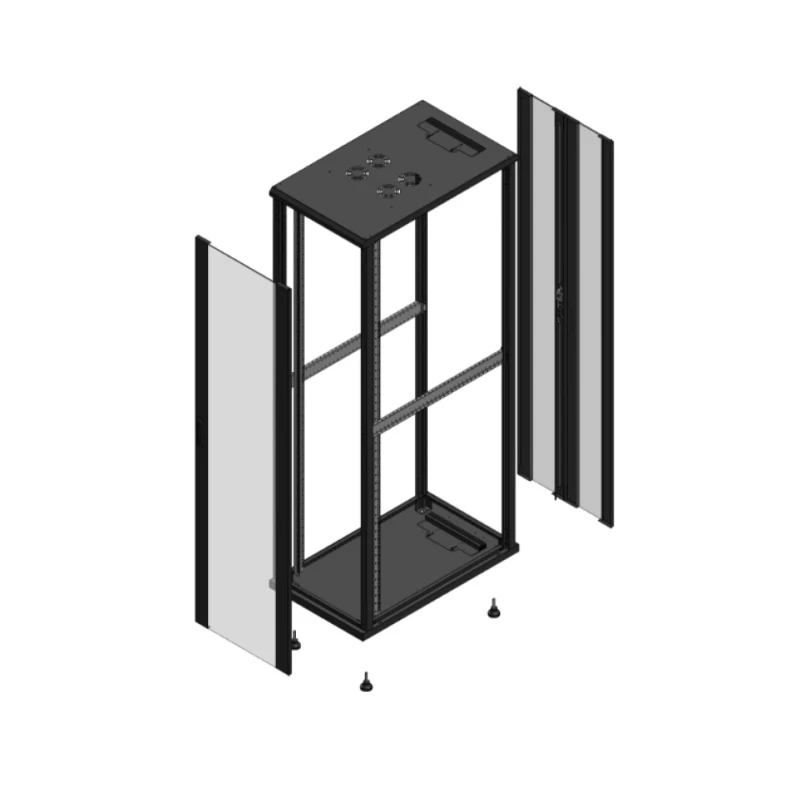 Gigamedia Vloer patchkast AV enkel VER AR dubbel VER EX 19" 47HE 600x1000mm Zwart GGM 7047610PVSPVDEX