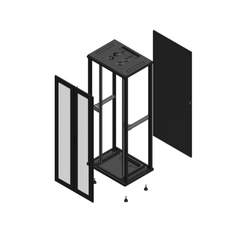 Gigamedia Vloer patchkast AV dubbel PER AR enkel TOL EX 19" 42HE 800x600mm Zwart GGM 704286PPDPTSEX