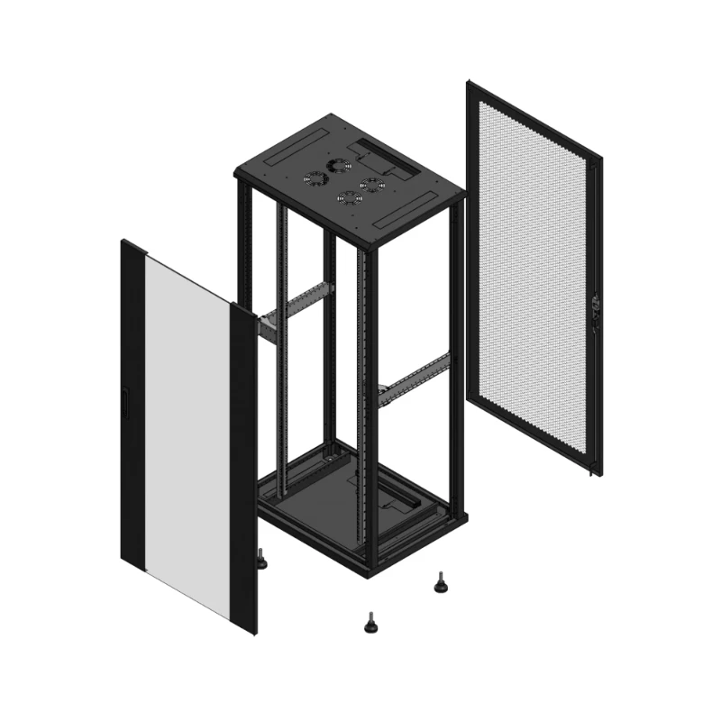 Gigamedia Vloer patchkast AV enkel VER AR enkel PER EX 19" 36HE 800x600mm Zwart GGM 703686PVSPPSEX