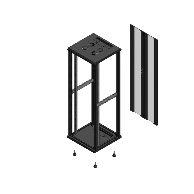 Gigamedia Vloer patchkast SP AR dubbel VER EX 19" 36HE 600x600mm Zwart GGM 703666SPPVDEX