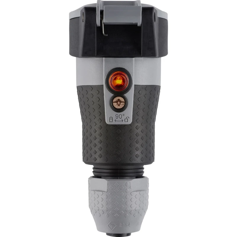 ABL Professional koppeling SCHUKO Elamid-2K grijs zelfsl.Klapdeksel