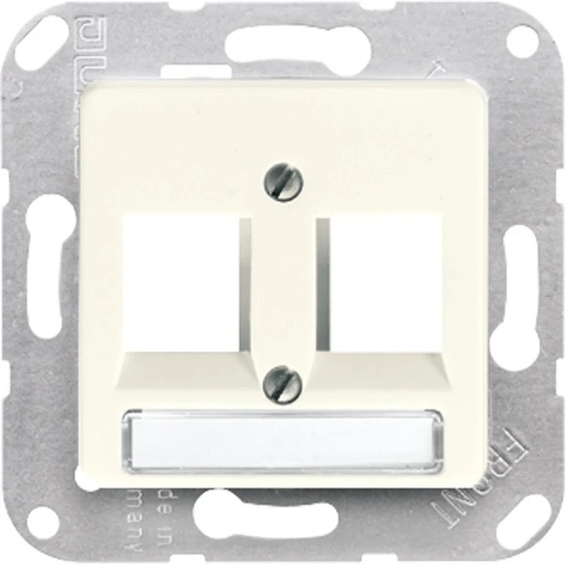 Jung Afdekking voor UMA-CAT6A Radiall Panduit Ass Modular-Jack 2 connectoren Met label wit 169-2NWE