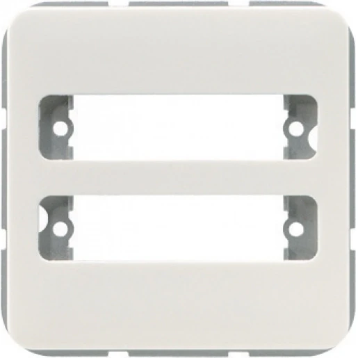Jung CD range centraalplaat cd500 D-subminiatuur Basiselement met centrale afdekplaat 2 connectoren Zonder label wit 594-2