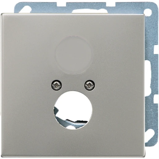 Jung LS range Centraalplaat BNC chassis deel Luidsprekeraansluiting 1 connector MetaalZonder label aluminium AL2962-1
