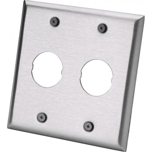 Panduit DOUBLE GANG VERTICAL FACEPLATE ACCEPTS TWO INDUSTRIALNET BULKHEAD CONNECTORS OR ADAPTERS