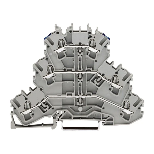 Wago Serie 2002 Verbindingsrijgklem 0,75-4mm² eendr. 0,25-2,5mm² meerdr. Grijs