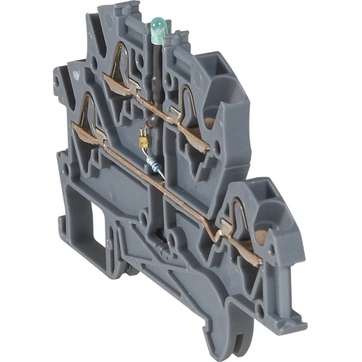 Legrand RIJGKLEM VIKING3 MET INSTEEKKLEM DIODE 2P 4MM2 GRIJS STEEKVERBINDING