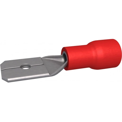 Bizline VLAKSTEKER MANNELIJK ROOD 0.5-1.5MM2 6.35X0.8