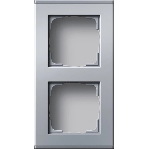 Gira Profiel 55 Opbouwbak inbouwschakelmateriaal 2-voudig aluminium Verticaal 136226