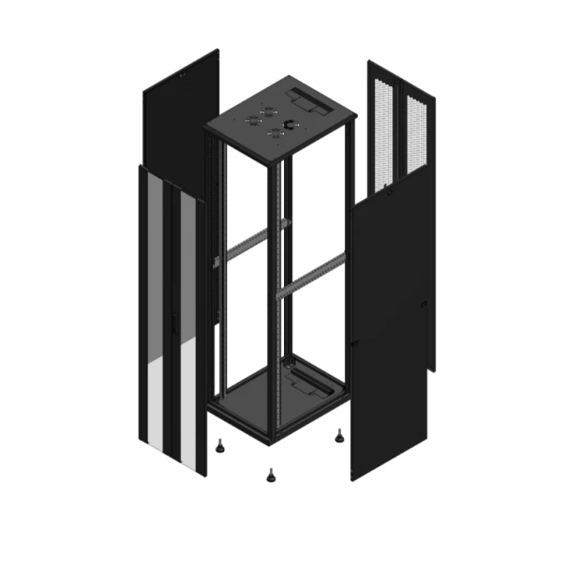 Gigamedia Vloer patchkast AV dubbel VER AR dubbel PER 19" 47HE 600x800mm Zwart GGM 704768PVDPPD