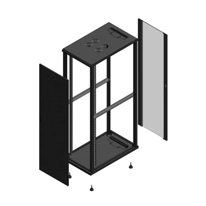 Gigamedia Vloer patchkast AV enkel TOL AR enkel VER EX 19" 42HE 600x1000mm Zwart GGM 7042610PTSPVSEX