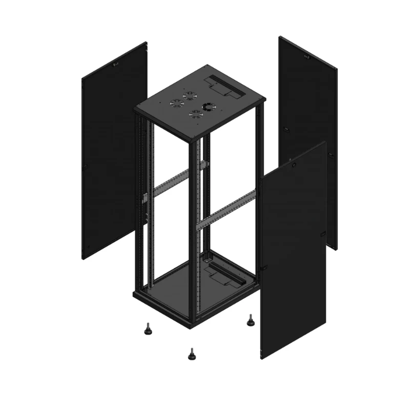 Gigamedia Vloer patchkast SP PAR 19" 36HE 600x800mm Zwart GGM 703668SPPAR