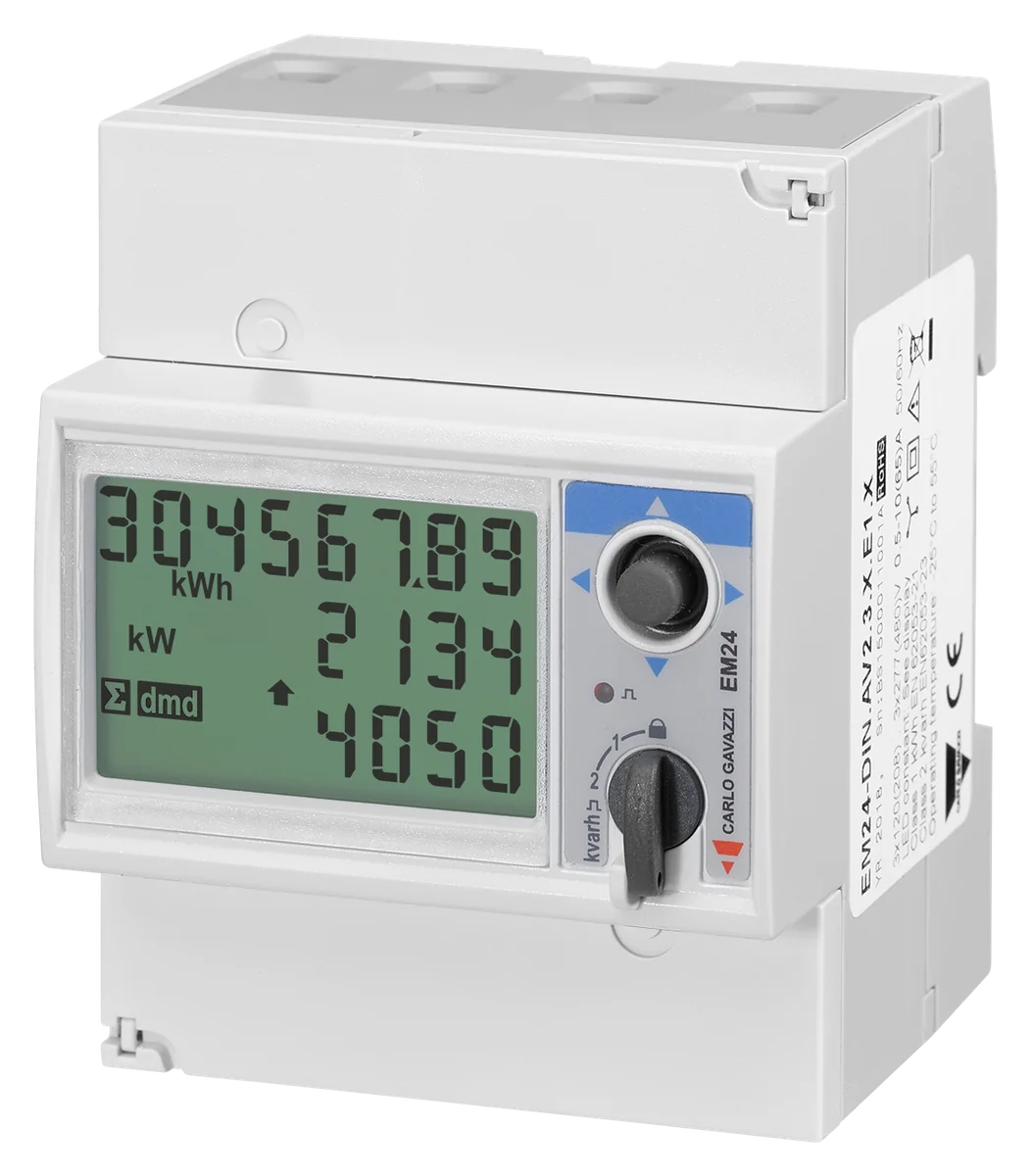 Carlo Gavazzi Accessoire EM24DINAV23XE1X energiemeter, direct, zonder MID, max 65A