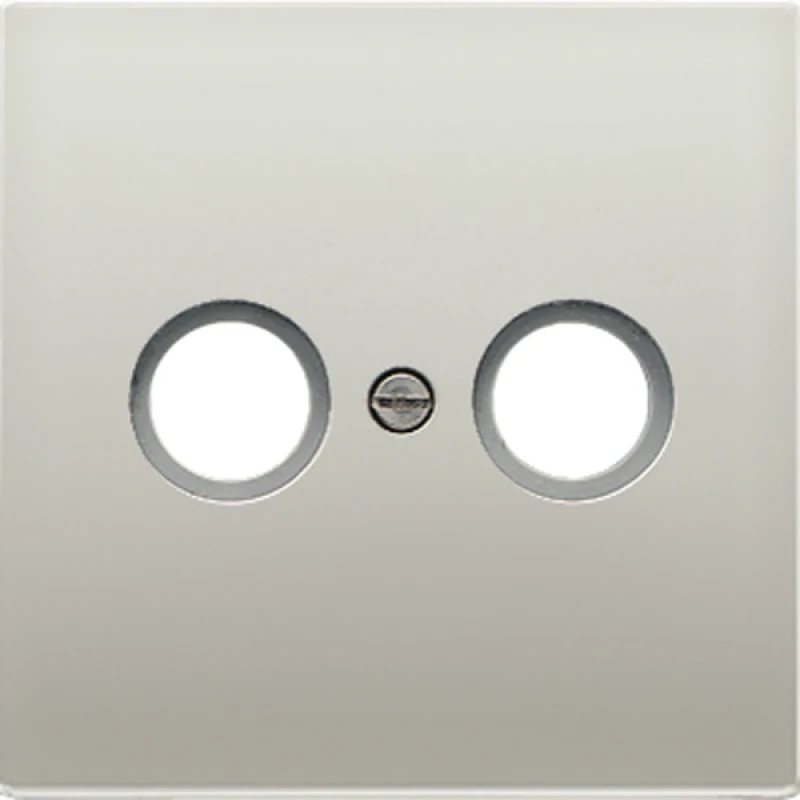 Jung LS range Centraalplaat TV-doos 1 connector MetaalZonder label RVS ES2990TV