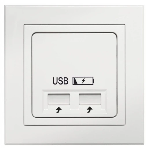 Peha Nova Centraalplaat USB 2 connectoren Zonder label wit 00239153