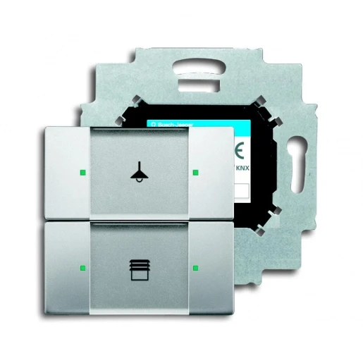 ABB Busch-Jaeger Pure stainless steel Tastsensor KNX 4-voudig RVS met tekstv IP20 2CKA006116A0178