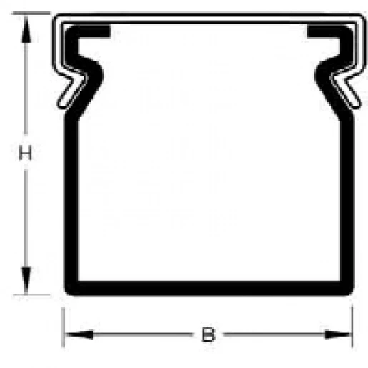 Hager Tehalit BA6 Bedradingskanaal 64x40x2000mm PVC blauw RAL 5015 BA6600400BLAUB