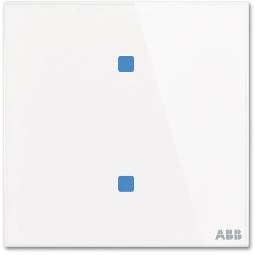 ABB Busch-Jaeger Tacteo Glas aanraaksensor vertikaal KNX 2-voudig wit met tekstv IP20 2CKA006300A1539