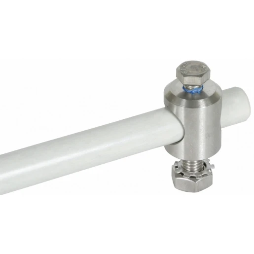 Dehn Clamping bolt d 16mm stst with screw nut and toothed lock washer f.d