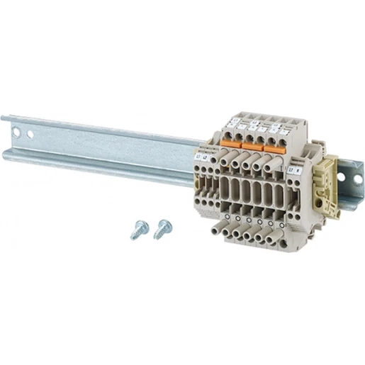 Hensel Mi Klemmenset 4x Rijgklem +6x Meetklem op DIN-rail 284mm