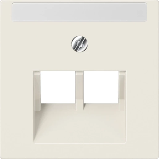 Jung AS range afdekking centraalplaat a(s)500 a(s)500 UAE/IAE 2 connectoren Met label wit A569-2NAPLUA