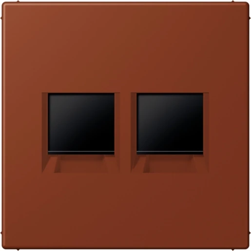 Jung LS range Afdekking centraalplaat AMP Radiall LC4320D Modular-Jack 2 connectoren Zonder label LC1969-2WE247