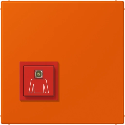 Jung LS range Miva oproepknop LC4320S 70x70mm oranje IP20 NRSLC0834RT260