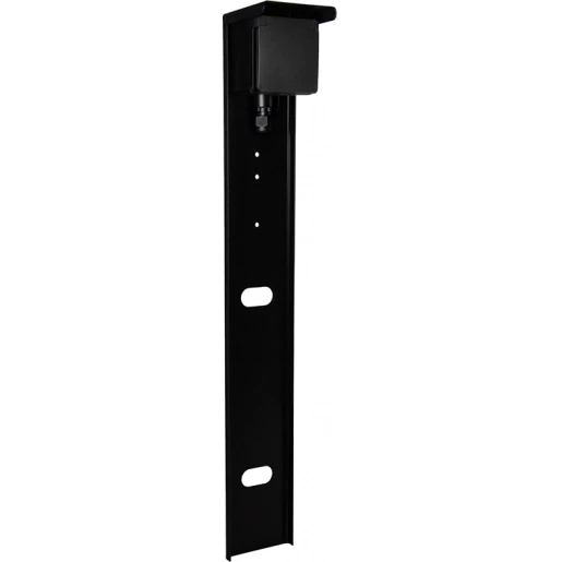 Glampère Pro tuinpaal (enkele wartel) 1 contactdozen Glanzend zwart IP55 NL6511Z