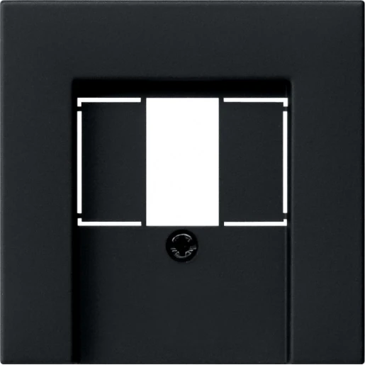 Gira System 55 afdekking usb TAE Centraalplaat Zonder label zwart 0276005