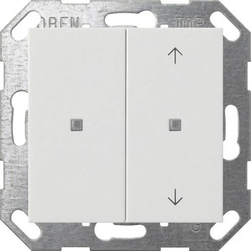 Gira KNX drukc. wip 2-v onbedrukt/pijlen System 55 z.wit m