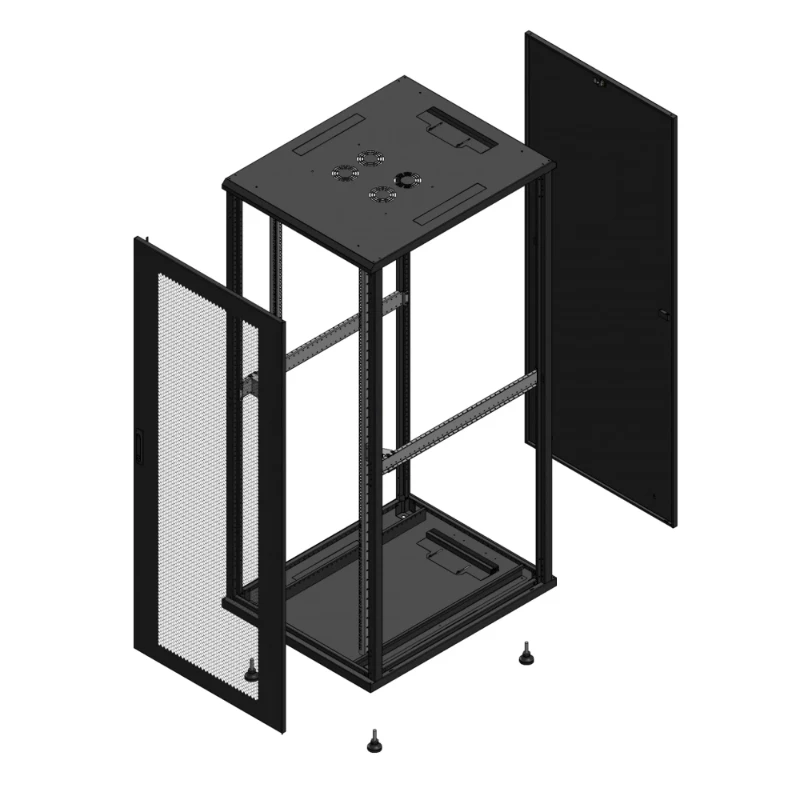 Gigamedia Vloer patchkast AV enkel PER PAR EX 19" 42HE 800x1000mm Zwart GGM 7042810PPSPAREX
