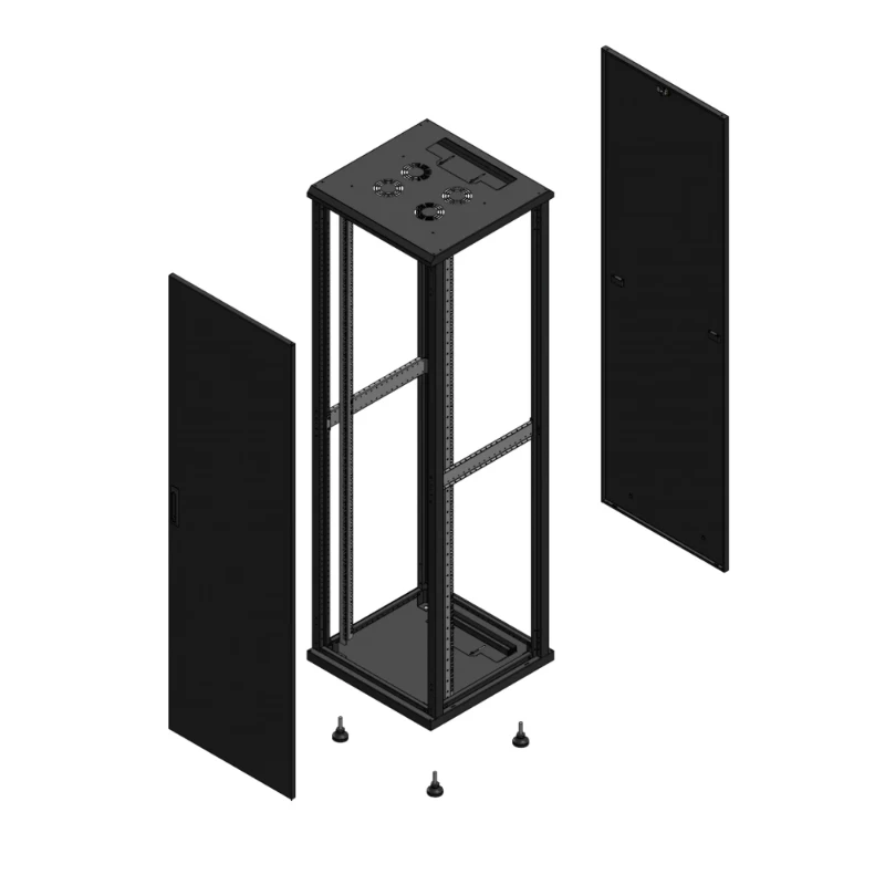 Gigamedia Vloer patchkast AV enkel TOL PAR EX 19" 42HE 600x600mm Zwart GGM 704266PTSPAREX