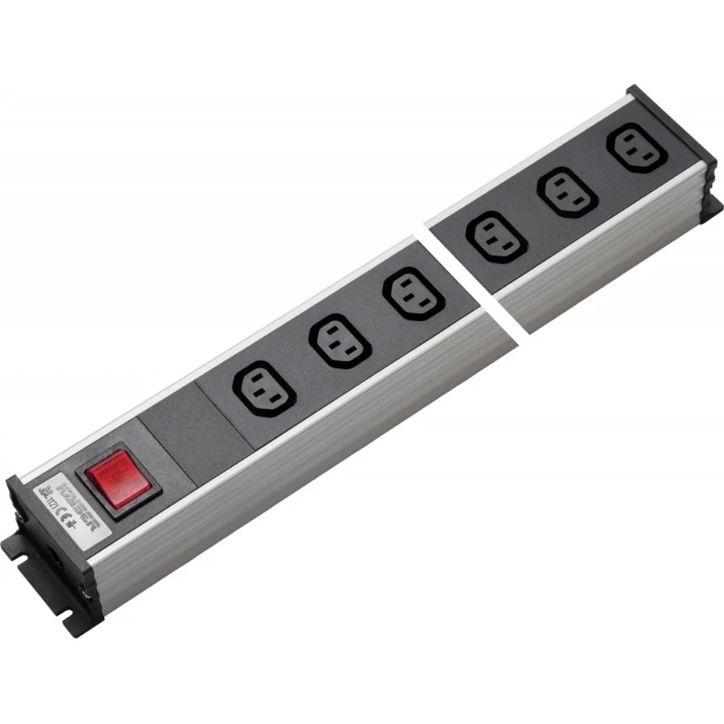 Martin Kaiser Toestel contactdooscombinatie C13 grijs-zwart 10A IP20 1121/8L-SW