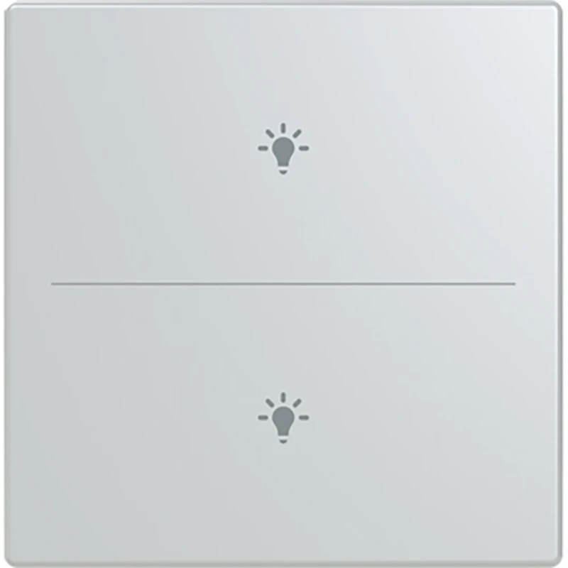 ABB Busch-Jaeger cpl v 2v drukknop lichtsymbool F/S -aluzilver Platform 63